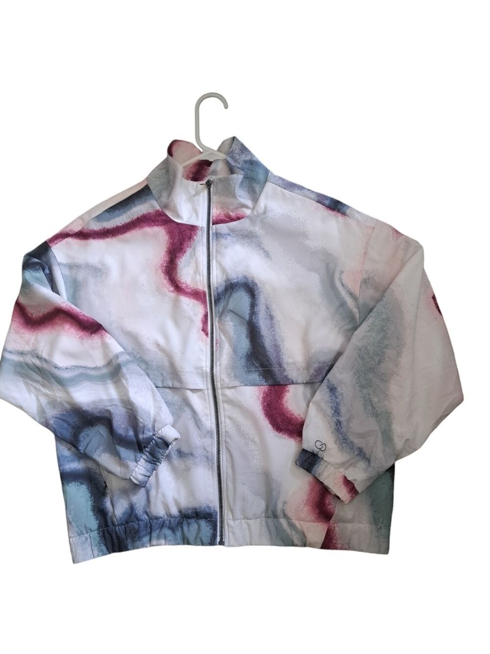 CALIA by Carrie Underwood airbrush crystal multi lined jacket coastal wicking S